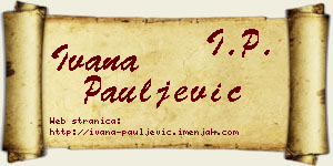 Ivana Pauljević vizit kartica